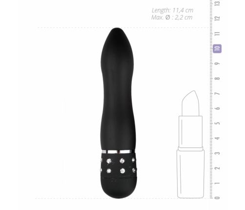 Love Diamond Black Intimate Device Textured Multi-Speed 13 cm