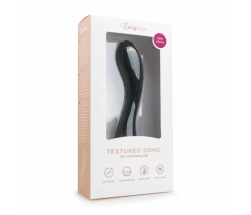 Sinner Gear Curved Silicone Model with Stimulating Surface Black 20cm