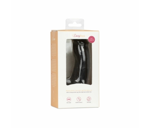EasyToys Silicone Black Intimate Model with Base 12 cm