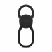 Men Only Black Intimate Device with Dual Stretch Rings, Curved Design