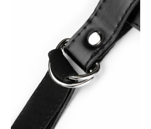 Fetish Collection Double Silicone Intimate Set Adjustable Black Harness