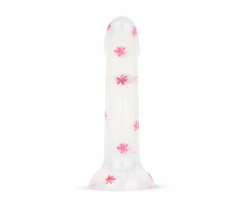 Dildo Collection Flower Power Pink Glitter Intimate Model 15 cm