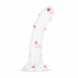 Dildo Collection Flower Power Pink Glitter Intimate Model 15 cm