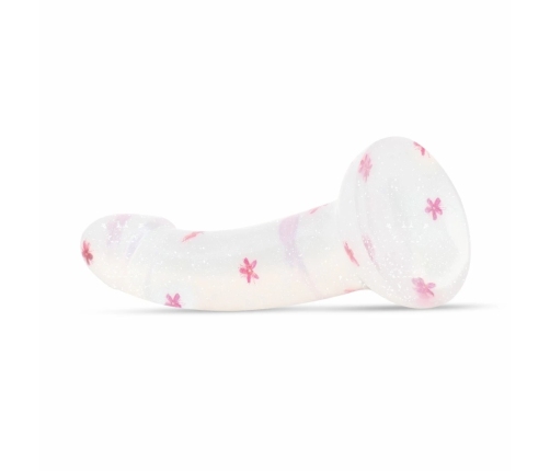Dildo Collection Flower Power Pink Glitter Intimate Model 15 cm
