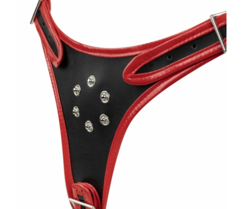 Fetish Collection Triple Harness System Adjustable Black/Red 54-106cm