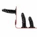 Fetish Collection Triple Harness System Adjustable Black/Red 54-106cm