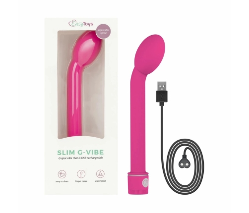 Vibe Collection Rechargeable Pink Curved G-Spot Intimate Device ABS