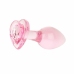 Anal Collection Glass Plug Medium Heart-Shaped Base 8.3 cm Pink