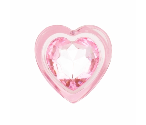 Anal Collection Glass Plug Medium Heart-Shaped Base 8.3 cm Pink