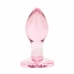 Anal Collection Glass Plug Small Pink 7cm Heart-Shaped Base