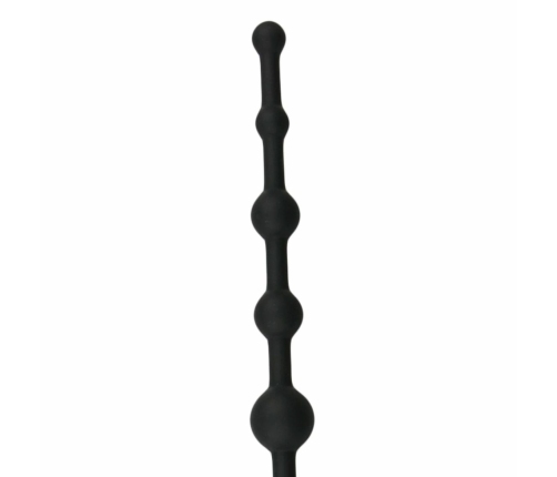 EasyToys Anal Beads Black 10-Piece Flexible Silicone Chain 34 cm