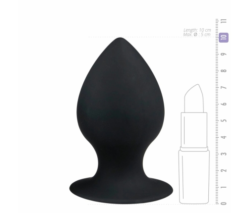 EasyToys Round Plug Black XL - Silicone Intimate Accessory with Suction Base