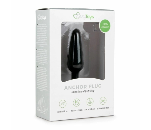 EasyToys Silicone Plug S Black - Compact Flexible Intimate Accessory
