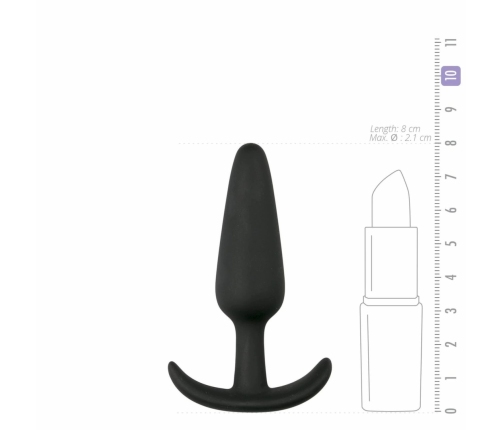 EasyToys Silicone Plug S Black - Compact Flexible Intimate Accessory