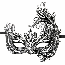 EasyToys Metal Eye Mask Black - Elegant Venetian Design