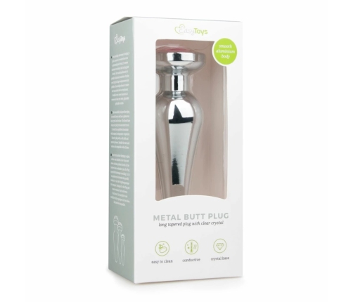 Rimba Aluminium Plug Crystal Clear - Tapered Design, Medium Size