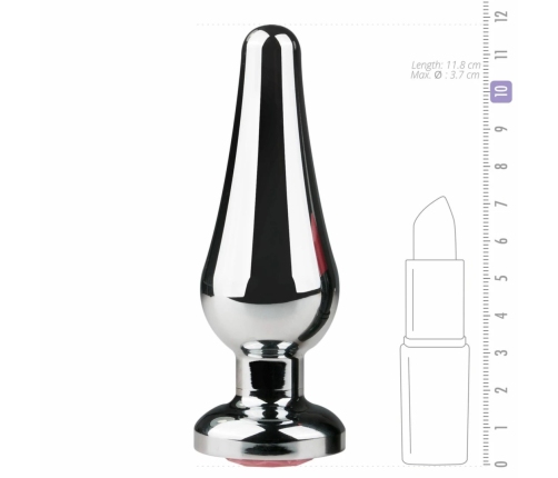Rimba Aluminium Plug Crystal Clear - Tapered Design, Medium Size
