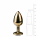 Rimba Aluminium Plug with Large Crystal - Tapered Design, Silver