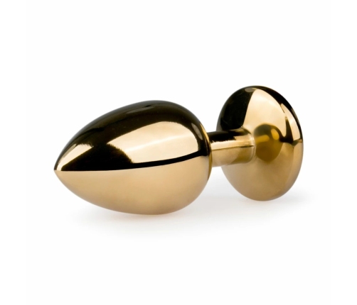 Rimba Aluminium Plug with Large Crystal - Tapered Design, Silver