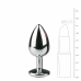 Diogol Metal Plug Silver with Clear Crystal S - Compact Aluminium Model