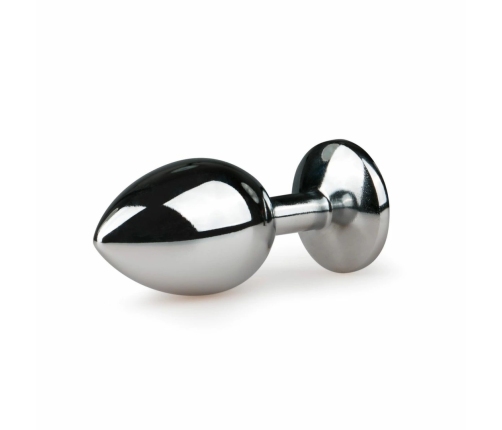 Rimba Metal Plug Silver M with Clear Crystal Accent, Aluminium, Medium