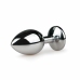 Rimba Metal Plug Silver M with Clear Crystal Accent, Aluminium, Medium