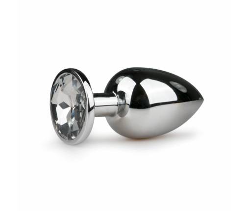 Rimba Aluminium Intimate Plug with Large Crystal - Medium Size