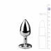 EasyToys Aluminium Plug Heart Crystal Medium Silver Elegant Design