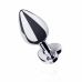 Rimba Aluminium Heart Gem Plug - Medium, Tapered, Polished Silver