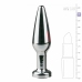 Sinner Gear Metal Plug Silver Large with Clear Crystal Accent