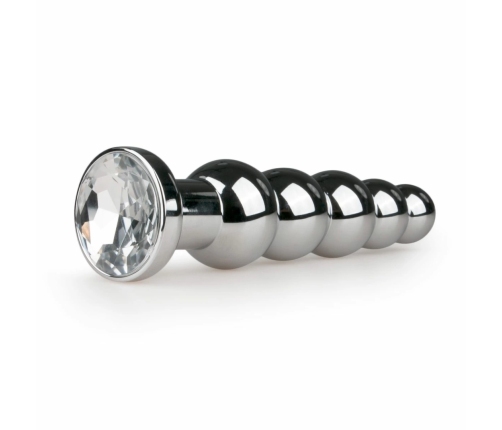 Rimba Aluminium Plug Clear Crystal - Elegant Metal Intimate Accessory