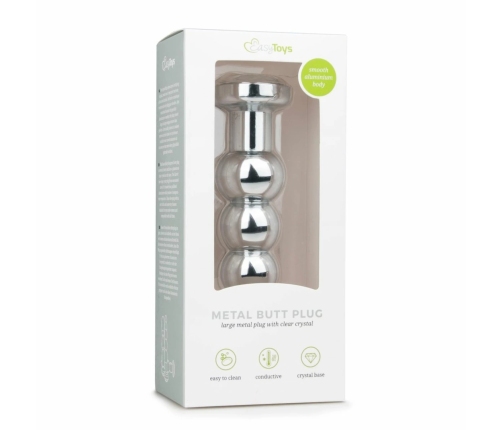 Rimba Aluminium Plug Clear Crystal - Elegant Metal Intimate Accessory