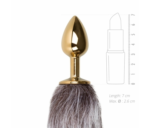 Pipedream Fox Tail Aluminum Model - Intimate Stainless Attachment, Silver/Gray
