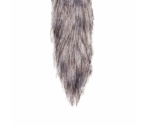 EasyToys Metal Plug with Faux Fox Tail - Silver & Grey, Medium Size