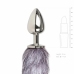 EasyToys Aluminum Plug with Faux Fox Tail - Silver Medium