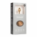 Rimba Aluminium Plug with Faux Fox Tail - Silver & Grey, Medium Size