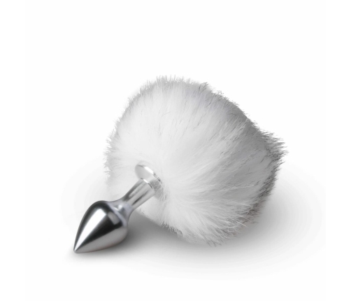 EasyToys Aluminium Plug with White Fluffy Bunny Tail - Medium Size