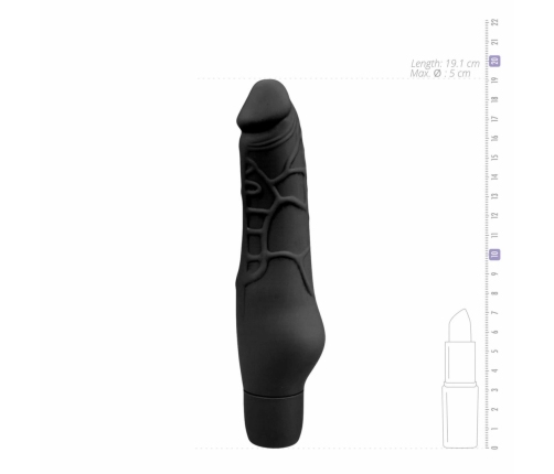 EasyToys Silicone Vibrator Black - Textured Surface, Adjustable Vibration