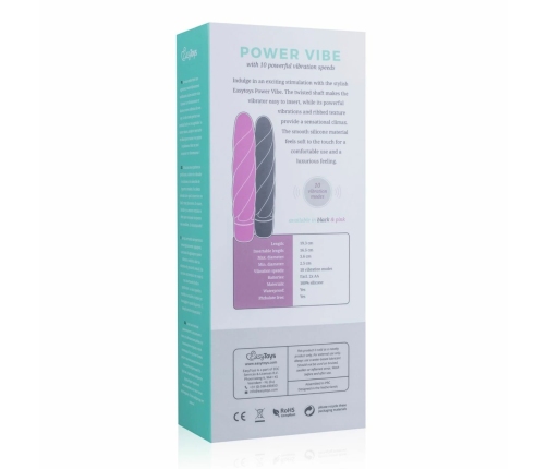 Dream Toys Black Velvety Silicone Massager with Ribbed Surface 19cm