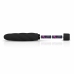Dream Toys Black Velvety Silicone Massager with Ribbed Surface 19cm