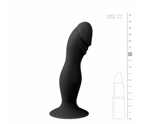 Kiotos Black Silicone Intimate Machine with Suction Base, Medium Size