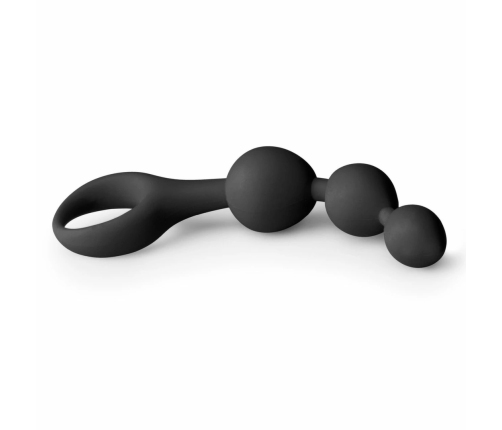 EasyToys Silicone Prostate Model with Graduated Beads, Black, 20 cm
