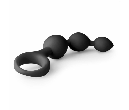 EasyToys Silicone Prostate Model with Graduated Beads, Black, 20 cm