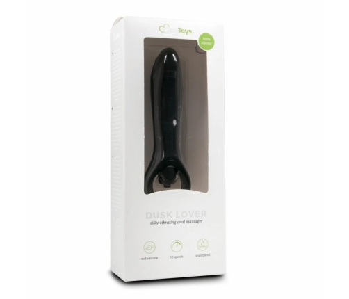 Pretty Love Anal Plug Silicone Black Vibrating Massager 12 cm