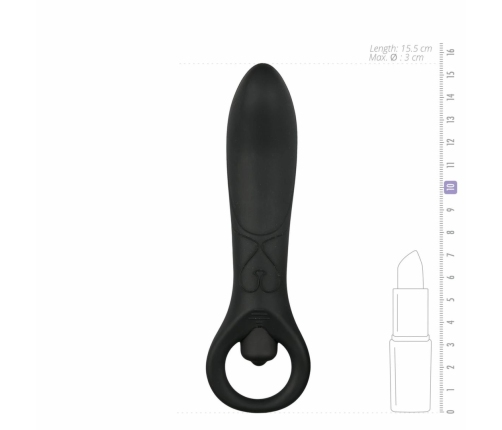 Pretty Love Anal Plug Silicone Black Vibrating Massager 12 cm