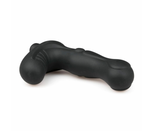 EasyToys Black Silicone Intimate Plug with Advanced Vibration System