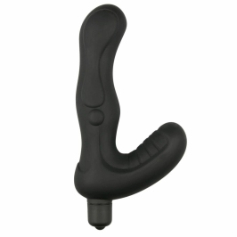 EasyToys Black Silicone Intimate Plug with Advanced Vibration System
