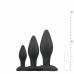EasyToys Silicone Anal Training Plug Set Black - 3 Sizes, Flexible Design