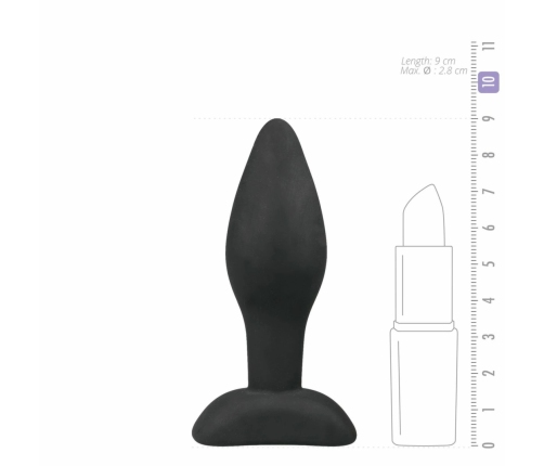 Sinner Gear Black Silicone Intimate Plug Small - Ergonomic Design