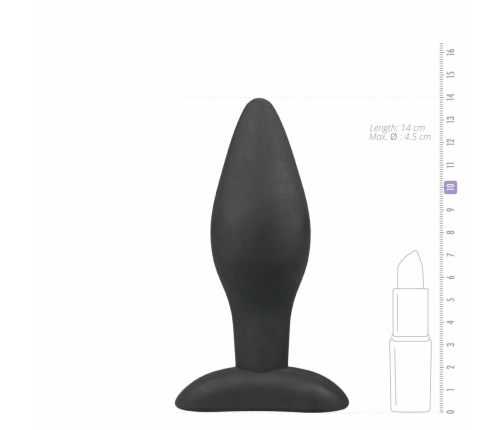 Sinner Gear Large Silicone Plug Black - Secure Wide-Base Anal Model